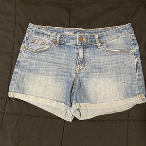 Target branded denim shorts